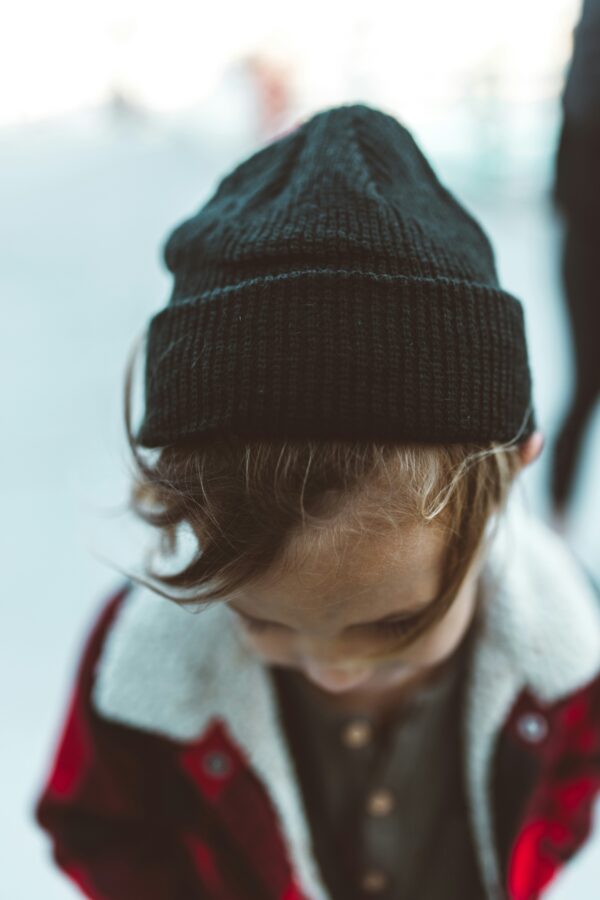 Kids Black Beanie